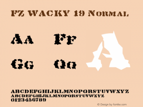 FZ WACKY 19 Normal 1.0 Sun Jan 30 19:39:27 1994 Font Sample