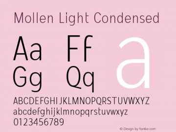 Mollen Light Condensed Version 1.000;YWFTv17图片样张