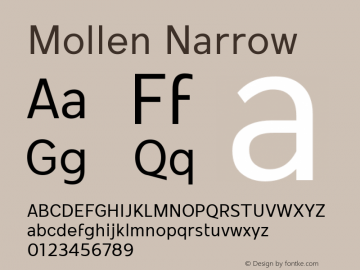 Mollen Narrow Version 1.000;YWFTv17图片样张