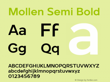 Mollen Semi Bold Version 1.000;YWFTv17图片样张
