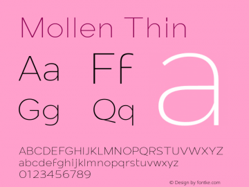 Mollen Thin Version 1.000;YWFTv17图片样张