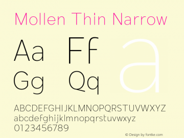 Mollen-ThinNarrow Version 1.000;YWFTv17图片样张