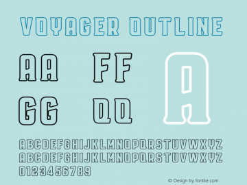 Voyager Outline Version 1.002;Fontself Maker 2.1.2 Font Sample
