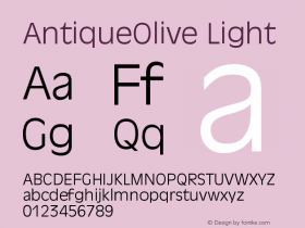 AntiqueOlive Light Version 001.000图片样张