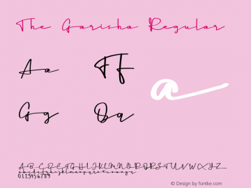 The Garisha Regular Version 1.000 Font Sample