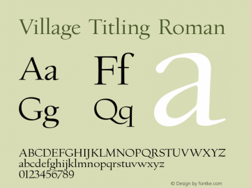 VillageTitling-Roman Version 1.000图片样张