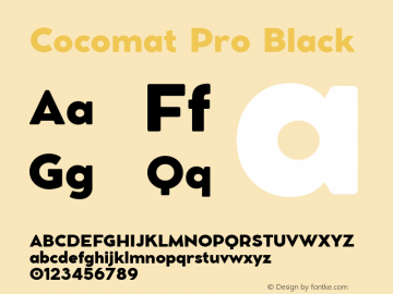 Cocomat Pro Black Version 1.000;hotconv 1.0.109;makeotfexe 2.5.65596;YWFTv17 Font Sample