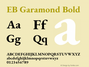 EB Garamond Bold Version 1.000 Font Sample