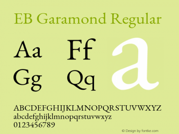 EB Garamond Regular Version 1.000 Font Sample