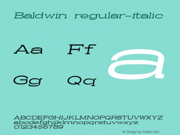Baldwin regular-italic 0.1.0图片样张