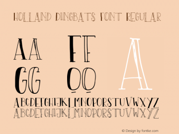 Holland Dingbats Font Version 1.00;July 22, 2019;FontCreator 11.5.0.2430 64-bit图片样张