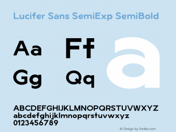 LuciferSansSemiExp-SemiBold Version 1.007;hotconv 1.0.109;makeotfexe 2.5.65596图片样张