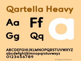 Qartella Heavy Version 1.000 Font Sample