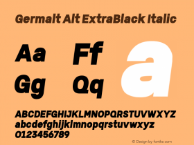Germalt Alt ExtraBlack Italic Version 1.000;YWFTv17图片样张