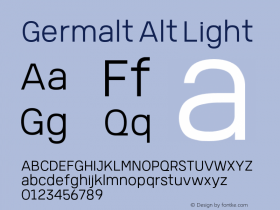 GermaltAlt-Light Version 1.000;YWFTv17图片样张