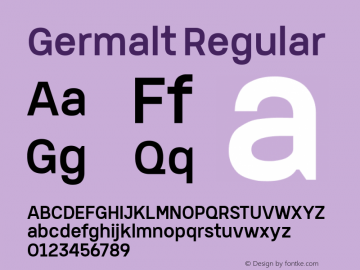 Germalt Regular Version 1.000;YWFTv17图片样张