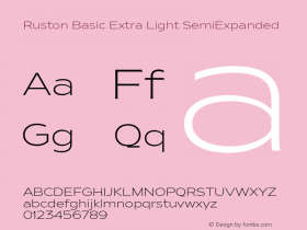 Ruston Basic ExtLt SemExp Version 1.000;PS 001.000;hotconv 1.0.88;makeotf.lib2.5.64775;YWFTv17 Font Sample