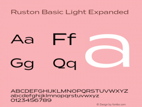 RustonBasic-LightExpanded Version 1.000;PS 001.000;hotconv 1.0.88;makeotf.lib2.5.64775;YWFTv17 Font Sample