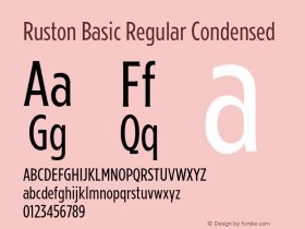 RustonBasic-RegularCondensed Version 1.000;PS 001.000;hotconv 1.0.88;makeotf.lib2.5.64775;YWFTv17 Font Sample