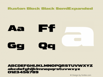 RustonBlock-BlackSemiExpanded Version 1.000;PS 001.000;hotconv 1.0.88;makeotf.lib2.5.64775;YWFTv17 Font Sample