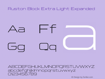 RustonBlock-ExtLtExp Version 1.000;PS 001.000;hotconv 1.0.88;makeotf.lib2.5.64775;YWFTv17图片样张