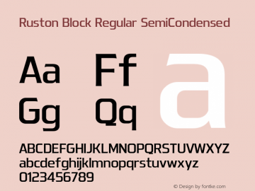 RustonBlock-RegSemCond Version 1.000;PS 001.000;hotconv 1.0.88;makeotf.lib2.5.64775;YWFTv17 Font Sample