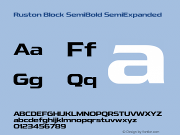 Ruston Block SemBd SemExp Version 1.000;PS 001.000;hotconv 1.0.88;makeotf.lib2.5.64775;YWFTv17图片样张