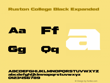 RustonCollege-BlackExpanded Version 1.000;PS 001.000;hotconv 1.0.88;makeotf.lib2.5.64775;YWFTv17图片样张
