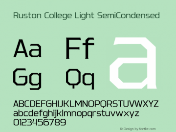 Ruston College Light SemCond Version 1.000;PS 001.000;hotconv 1.0.88;makeotf.lib2.5.64775;YWFTv17图片样张