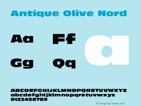 Antique Olive Nord Version 001.002 Font Sample