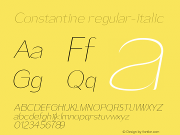 Constantine regular-italic 0.1.0图片样张