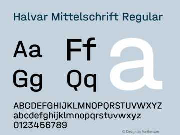 Halvar Mittelschrift Regular Version 1.000图片样张