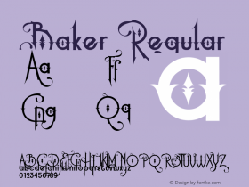 Baker Version 1.000 Font Sample