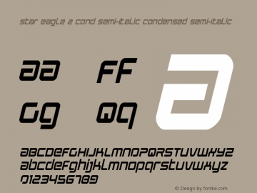 Star Eagle 2 Cond Semi-Italic Version 1.0; 2019图片样张