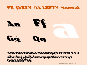 FZ JAZZY 53 LEFTY Normal 1.000 Font Sample