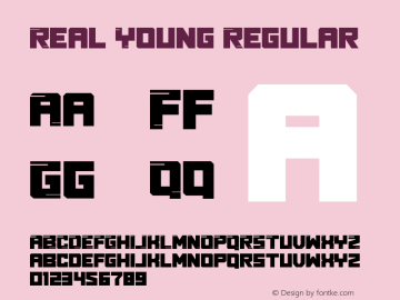 Real Young Version 1.000 Font Sample