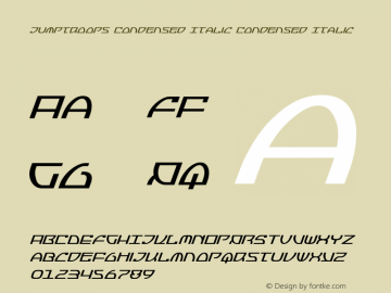 Jumptroops Condensed Italic Version 2.0; 2015图片样张
