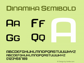 Dinamika Semibold Version 1.000;PS 001.000;hotconv 1.0.88;makeotf.lib2.5.64775图片样张