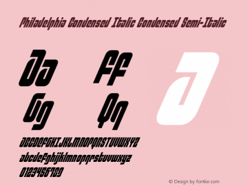 Philadelphia Condensed Italic Version 3.1; 2015图片样张