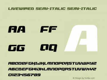 Livewired Semi-Italic Version 1.1; 2015图片样张
