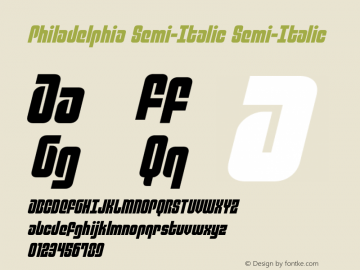 Philadelphia Semi-Italic Version 3.1; 2015图片样张