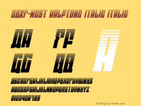 EAST-west Halftone Italic Version 1.1; 2014图片样张