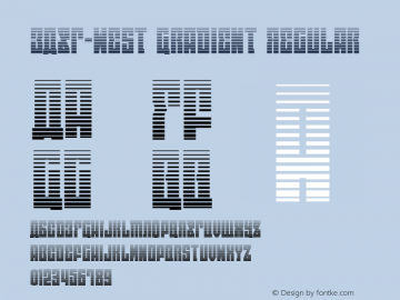 EAST-west Gradient Version 1.1; 2014 Font Sample