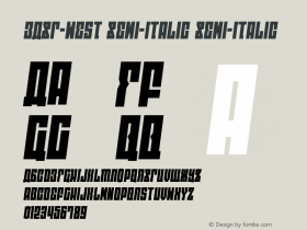 EAST-west Semi-Italic Version 1.1; 2014 Font Sample