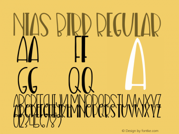 Nias Bird  Font Sample