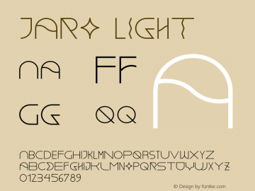 Jaro Light Version 1.002 | wf-rip DC20190510 Font Sample