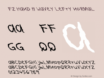 FZ HAND 11 WAVEY LEFTY Normal 1.0 Tue Feb 01 12:14:20 1994 Font Sample