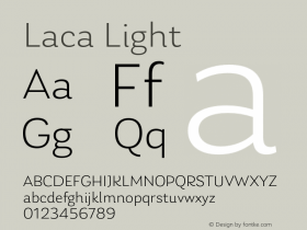 Laca-Light Version 1.005;PS 001.005;hotconv 1.0.88;makeotf.lib2.5.64775图片样张