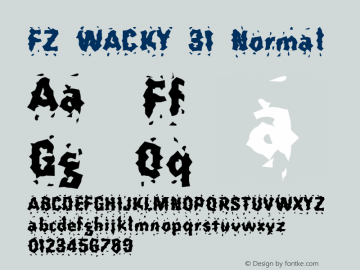 FZ WACKY 31 Normal 1.000 Font Sample