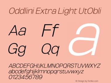 Oddlini-ExtraLightUtObli Version 1.002图片样张